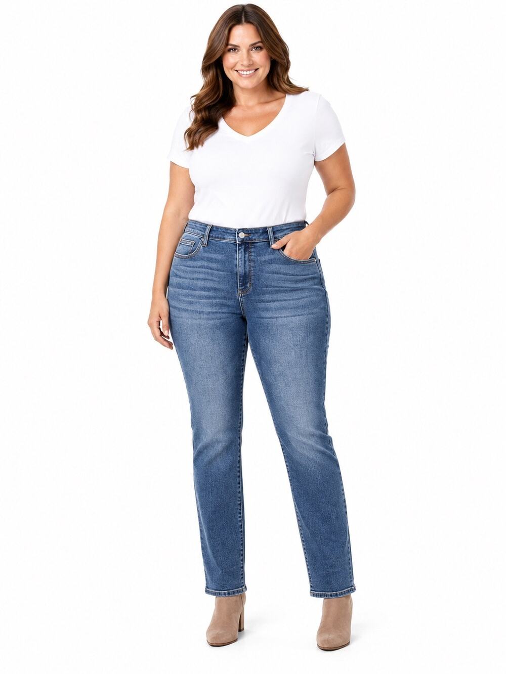 Judy Blue Women’s Size 13 Jeans 31” Inseam Blue Denim Slim Straight Stretch